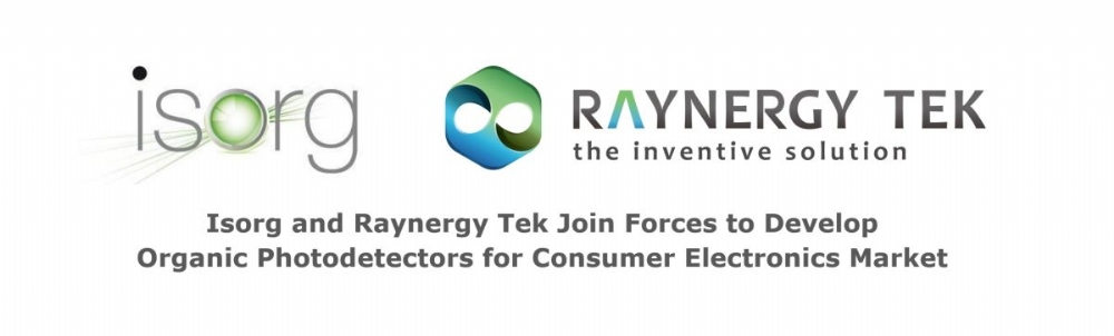 Isorg and Raynergy Tek Join Forces to Develop Organic Photodetectors for Consumer Electronics Market