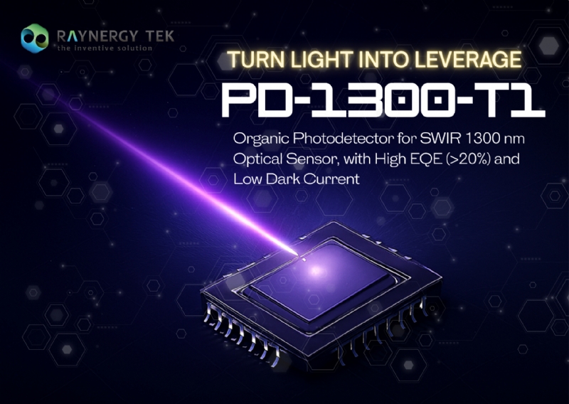 Product Launch PD-1300-T1 — Organic SWIR Photodetector